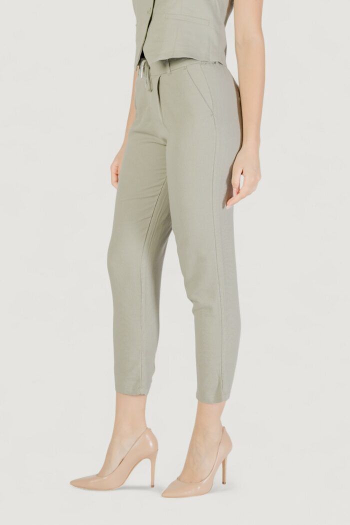 Pantaloni regular Only onlcaro-poptrash easy linen bl pnt noos VERDE SALVIA