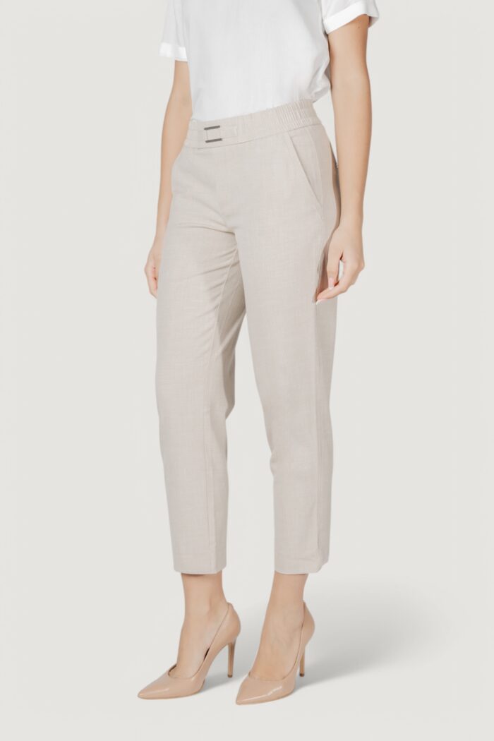 Pantaloni regular Street One ltd qr bonny buckle mela Beige chiaro
