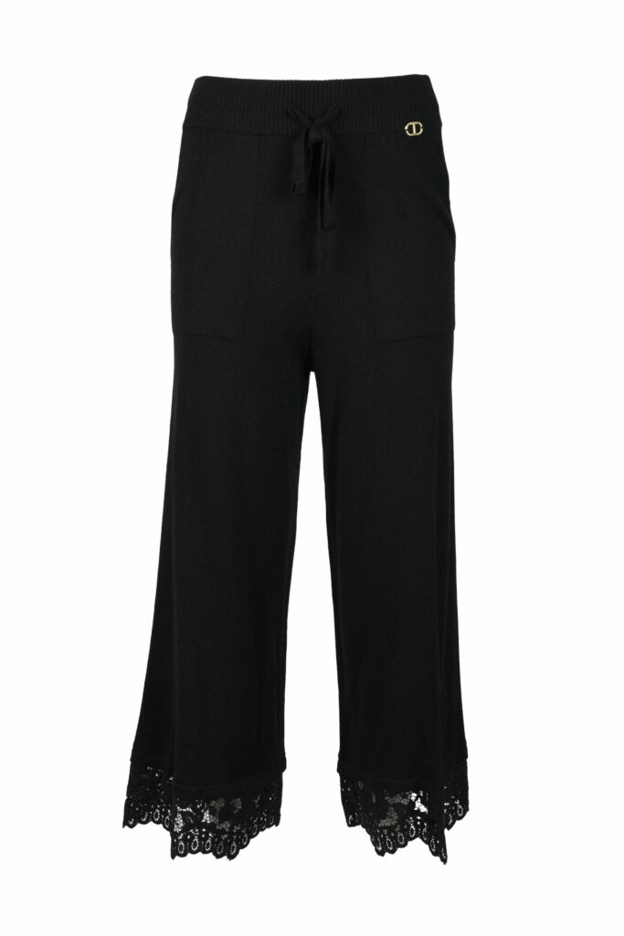 Pantaloni regular TWIN SET  Nero