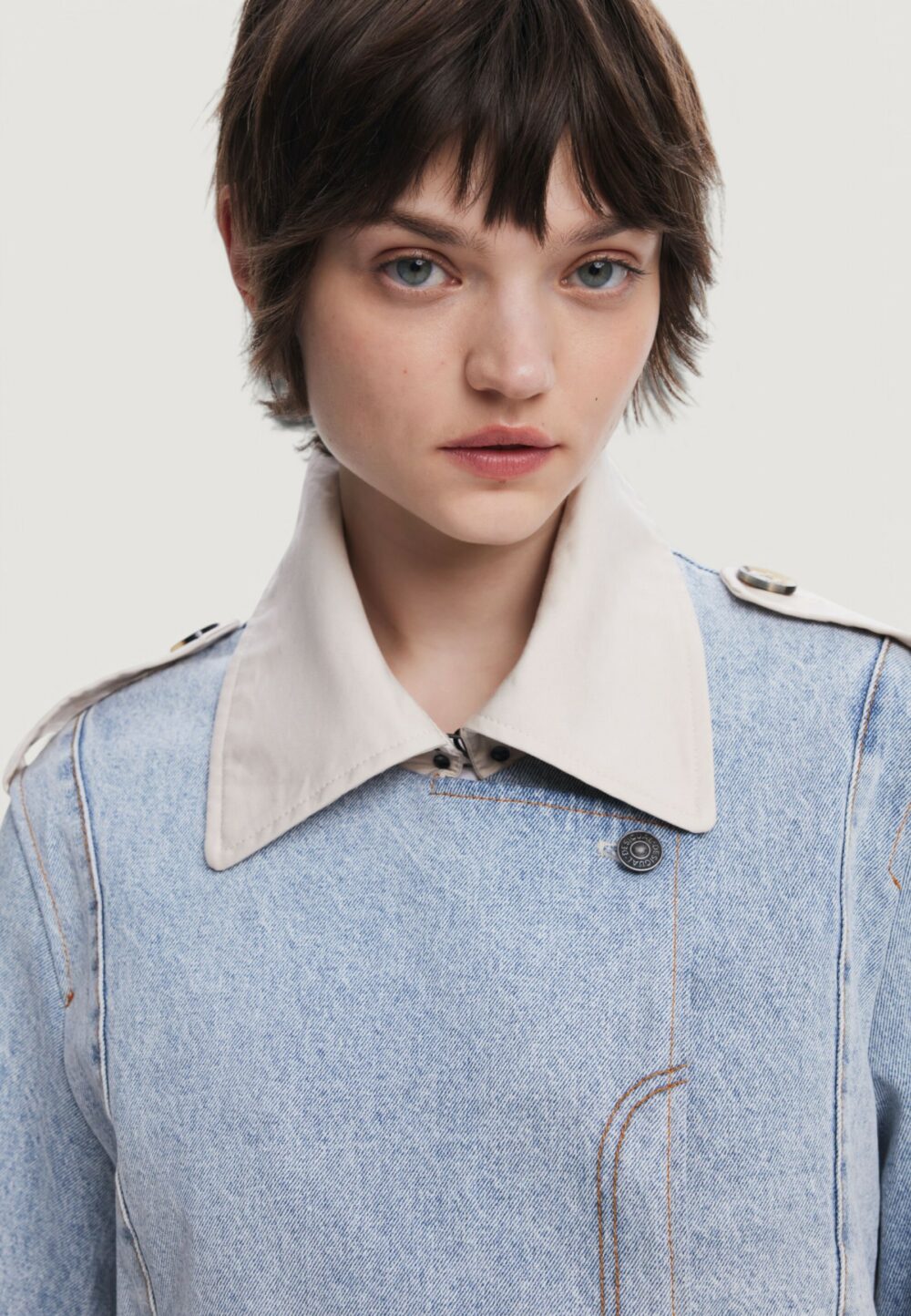 Trench Desigual chaq_memphis Denim chiaro - Foto 2