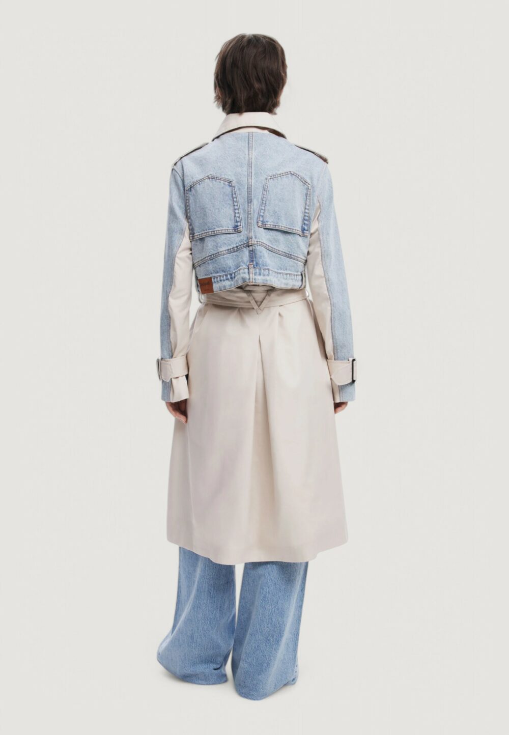 Trench Desigual chaq_memphis Denim chiaro - Foto 3