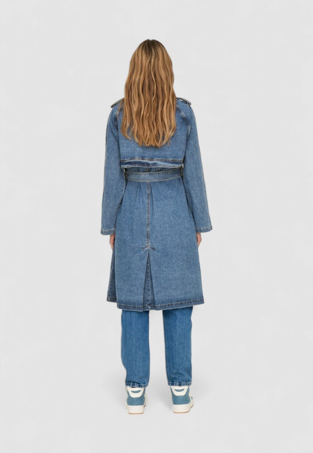 Trench Only onljuliette ls dnm qyt Denim - Foto 4