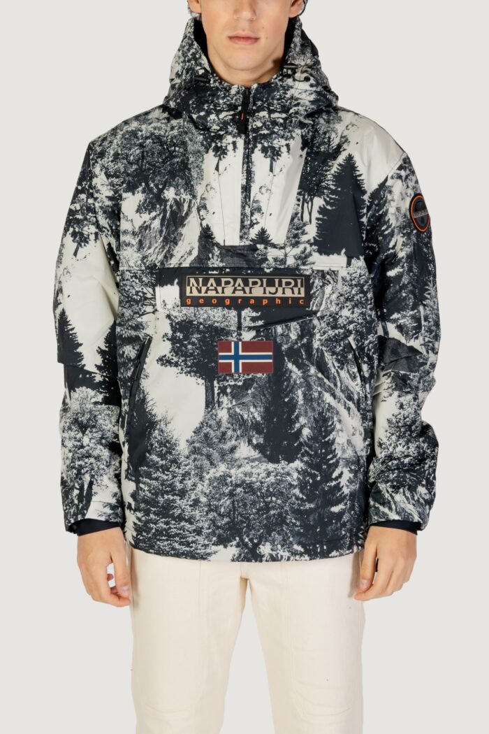 Piumino Napapijri rainforest next aop aop det Beige