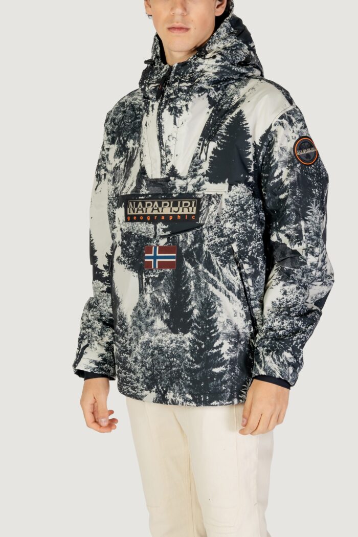 Piumino Napapijri rainforest next aop aop det Beige