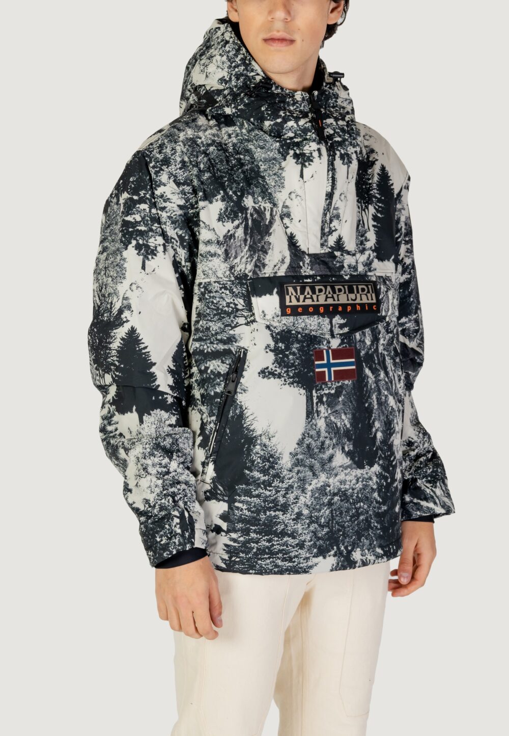 Piumino Napapijri rainforest next aop aop det Beige - Foto 4