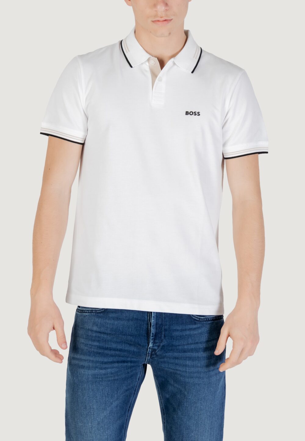 Polo manica corta Boss paul 10255848 01 Bianco - Foto 1