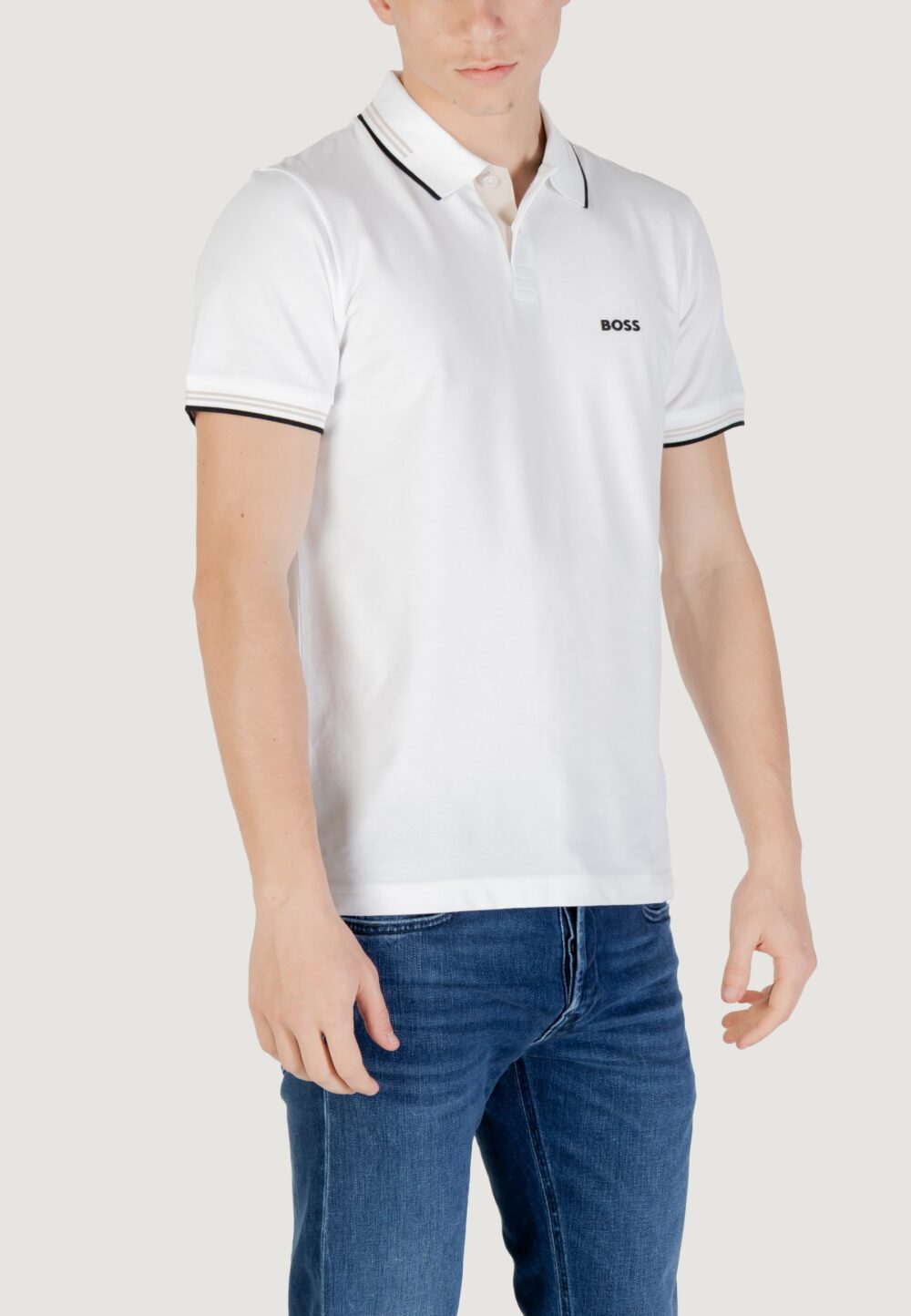 Polo manica corta Boss paul 10255848 01 Bianco - Foto 3