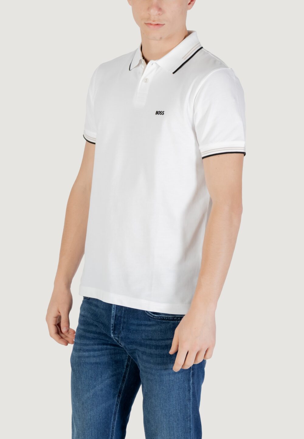 Polo manica corta Boss paul 10255848 01 Bianco - Foto 4