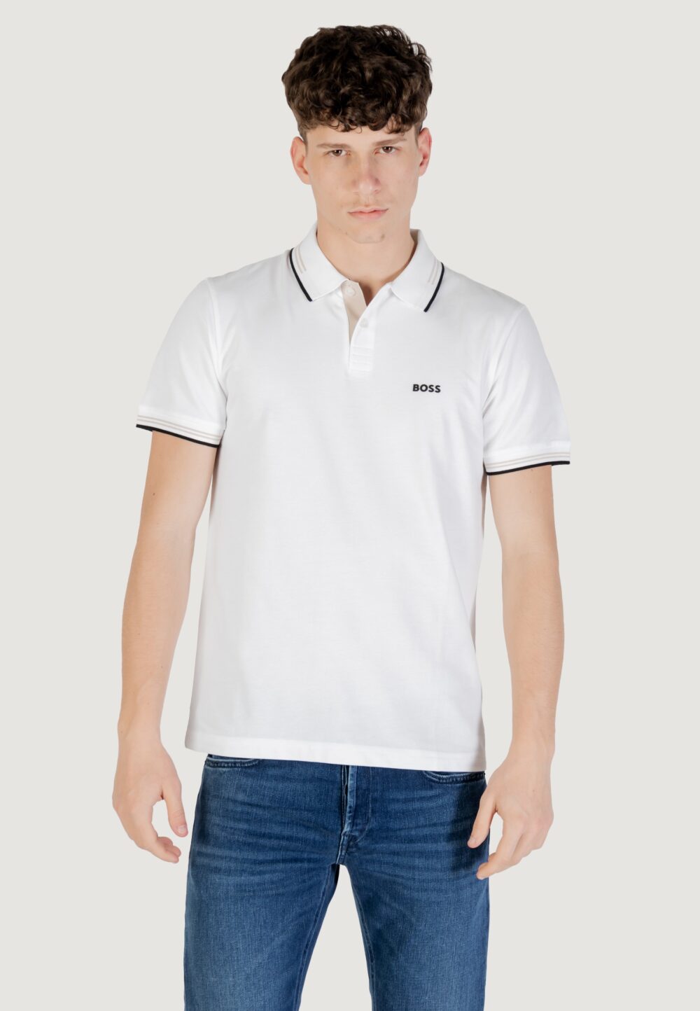 Polo manica corta Boss paul 10255848 01 Bianco - Foto 6
