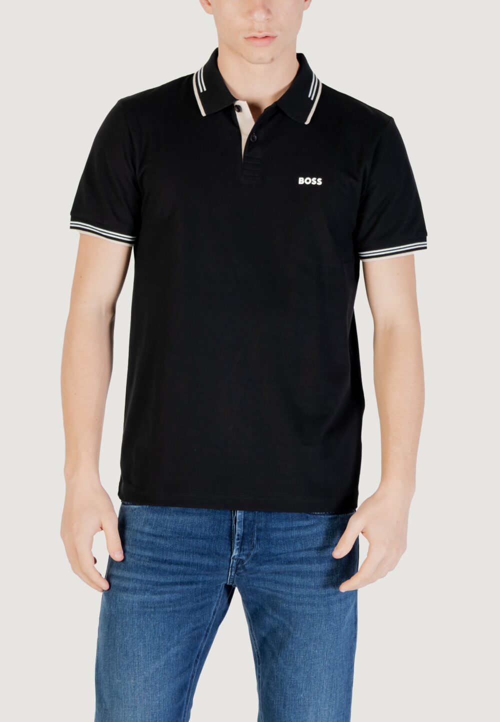 Polo manica corta Boss paul 10255848 01 Nero - Foto 1