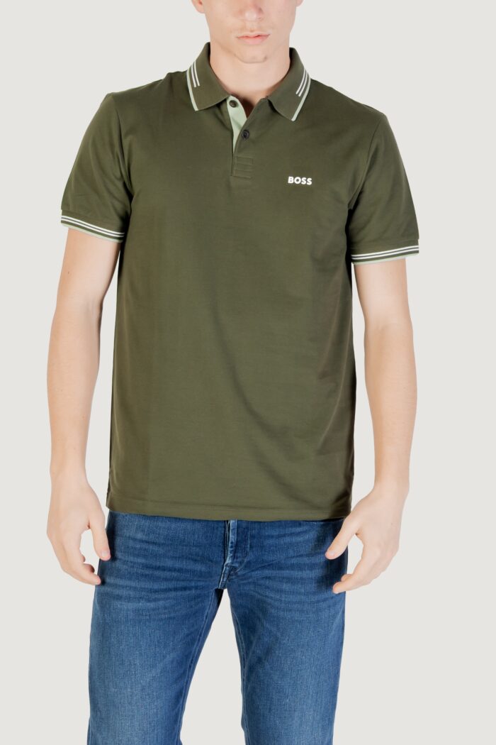 Polo manica corta Boss paul 10255848 01 Verde