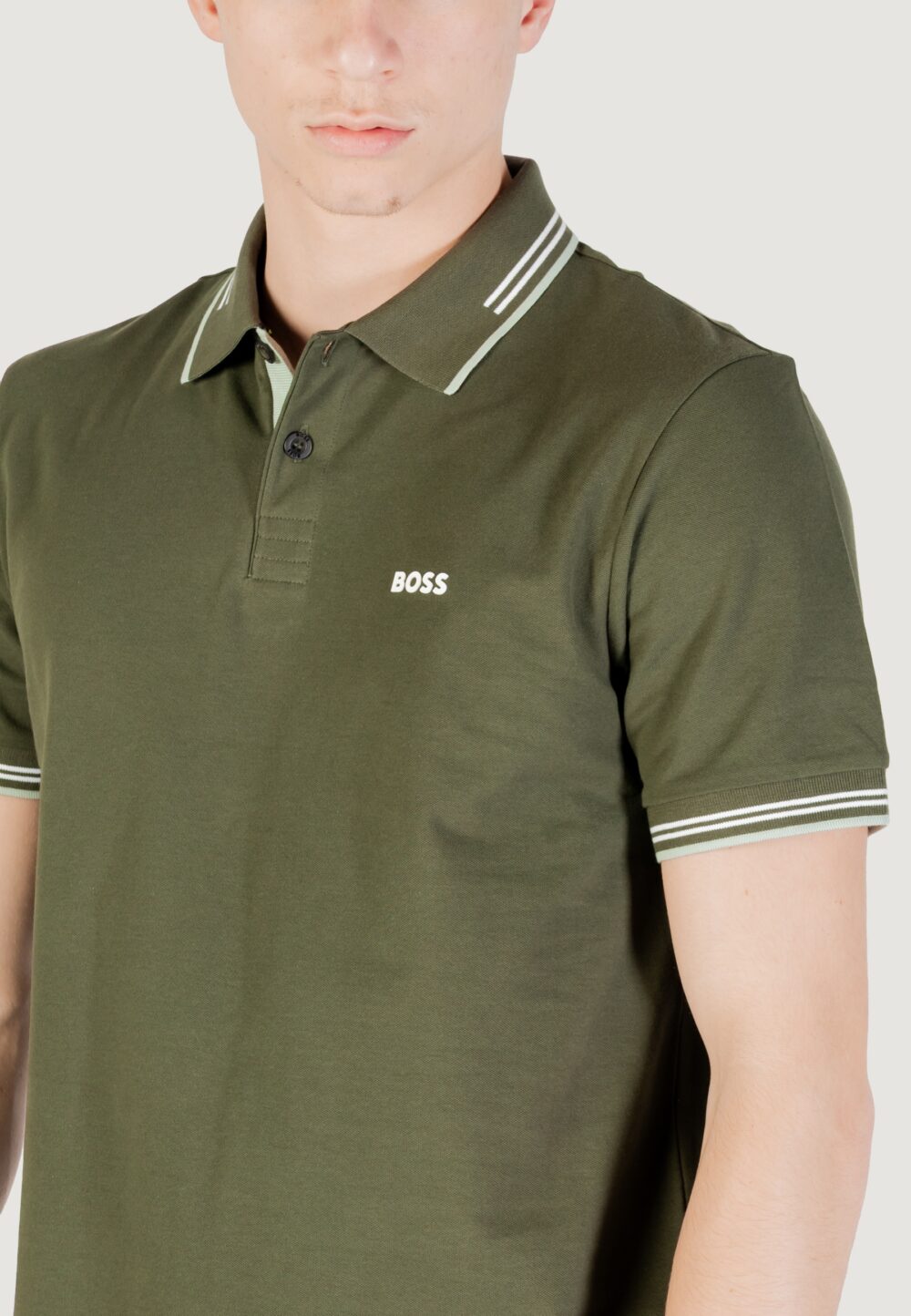 Polo manica corta Boss paul 10255848 01 Verde - Foto 2