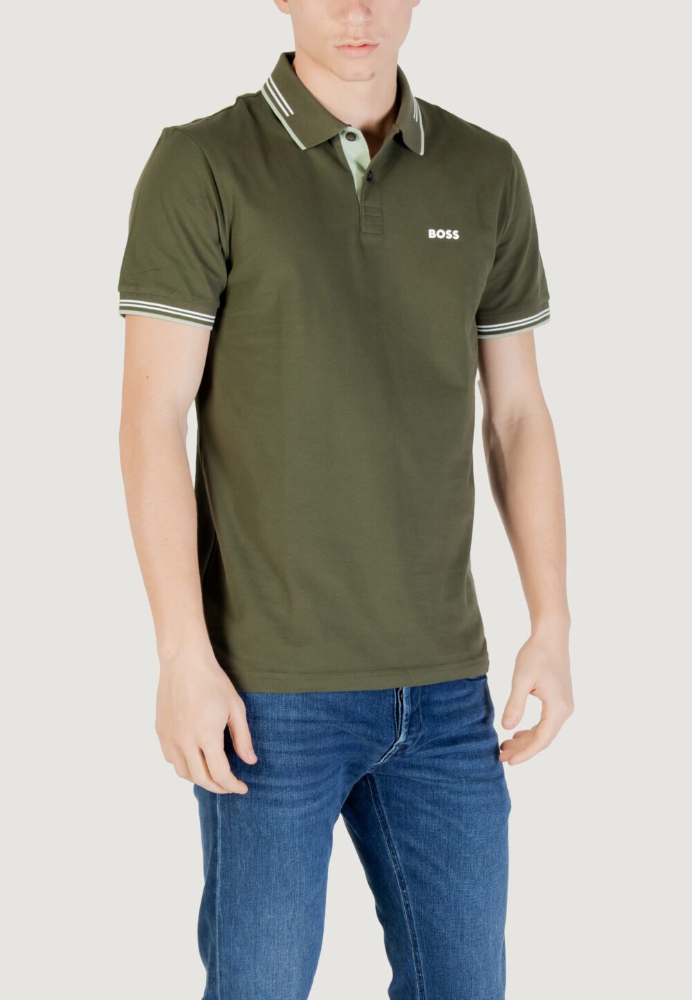 Polo manica corta Boss paul 10255848 01 Verde - Foto 3