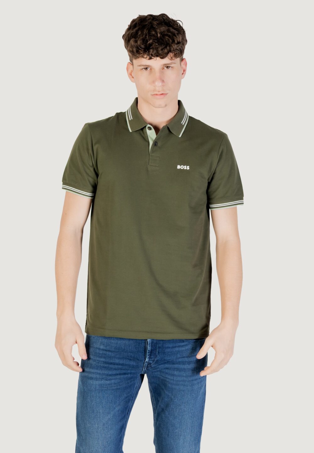 Polo manica corta Boss paul 10255848 01 Verde - Foto 6