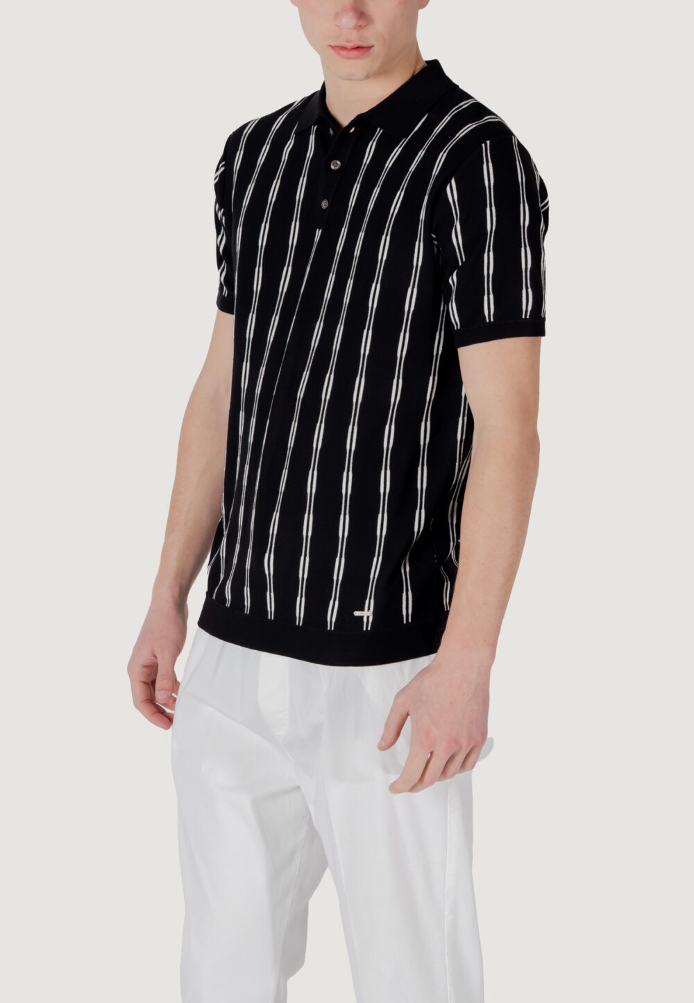 Polo manica corta Gianni Lupo Nero - Foto 4