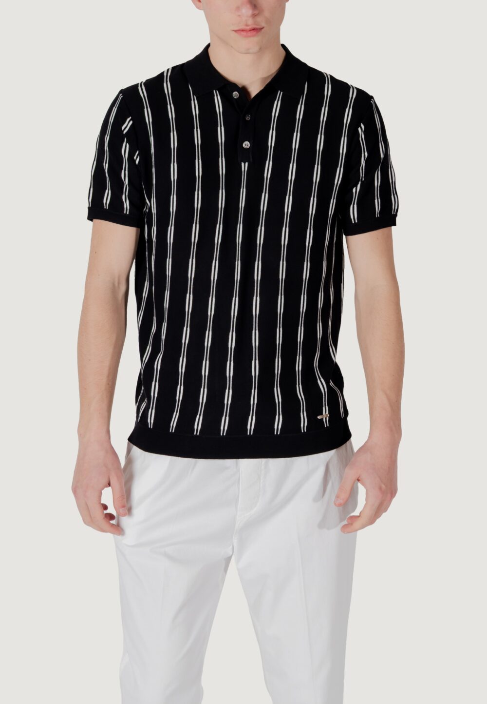 Polo manica corta Gianni Lupo Nero - Foto 5