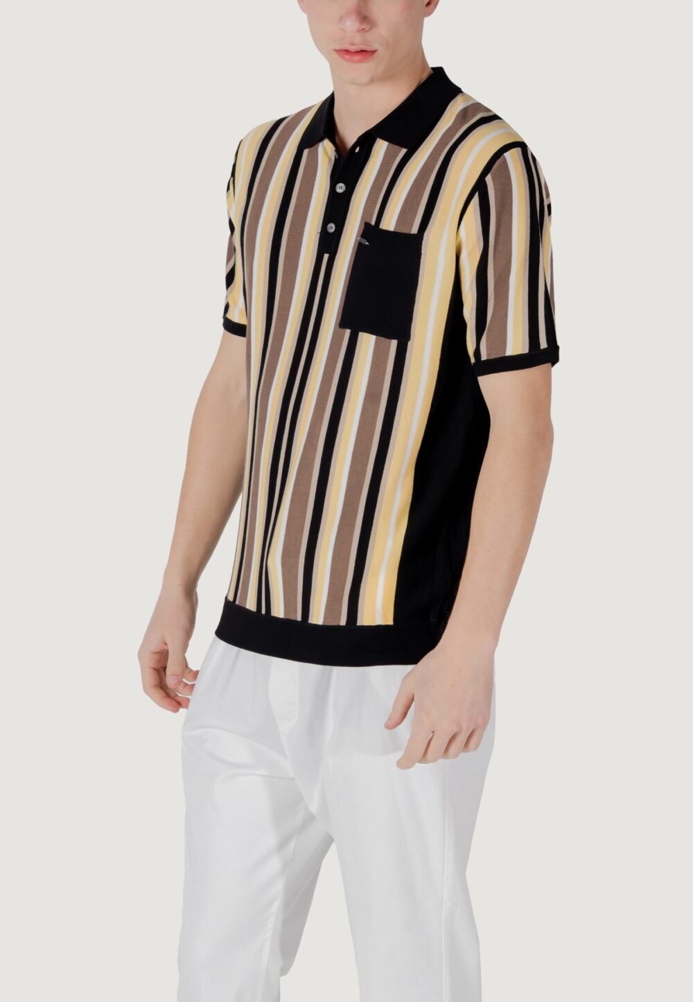 Polo manica corta Gianni Lupo Nero - Foto 4