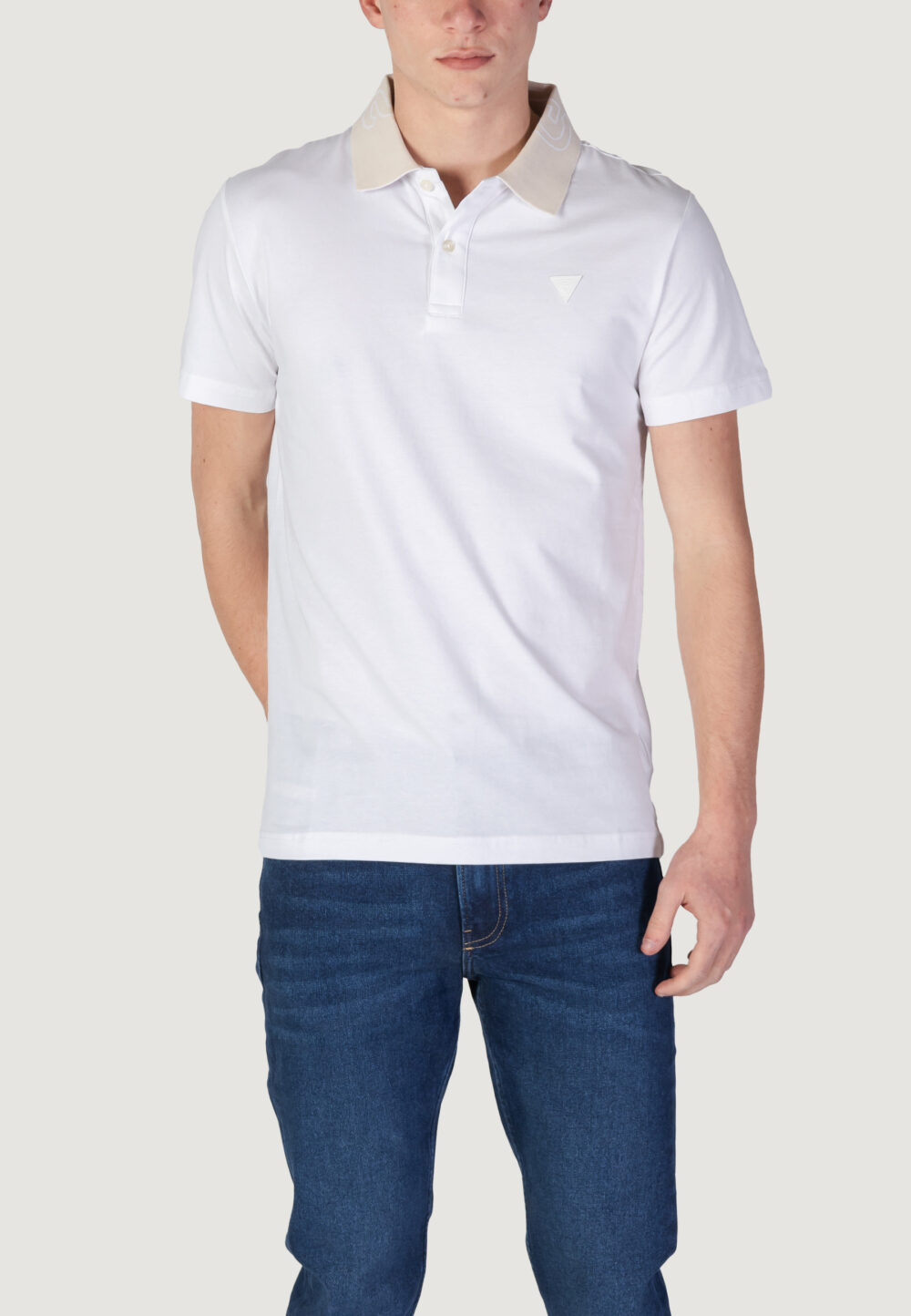 Polo manica corta Guess nolan ss Bianco - Foto 1