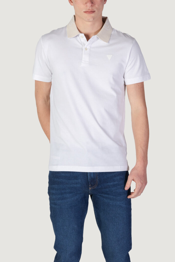 Polo manica corta Guess nolan ss Bianco