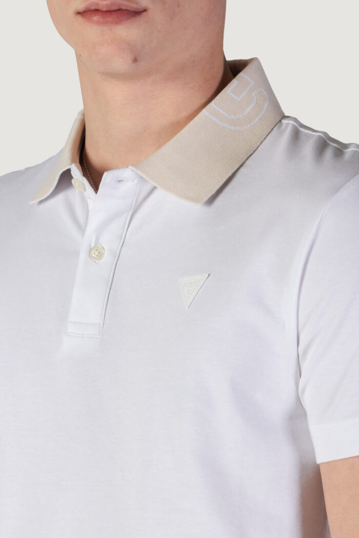 Polo manica corta Guess nolan ss Bianco