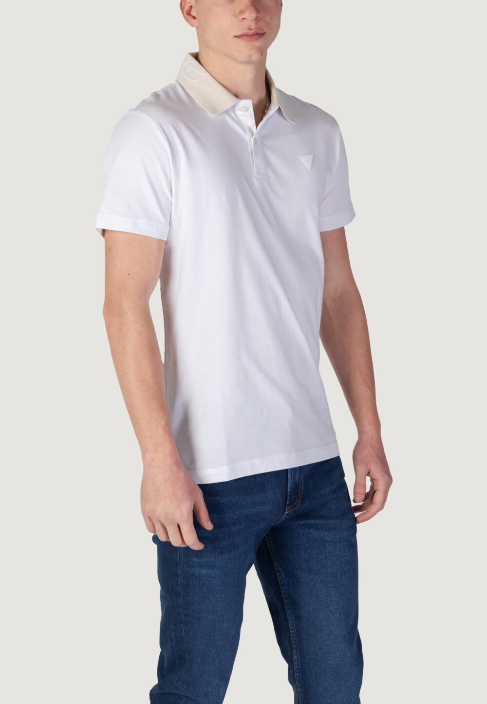 Polo manica corta Guess nolan ss Bianco - Foto 3
