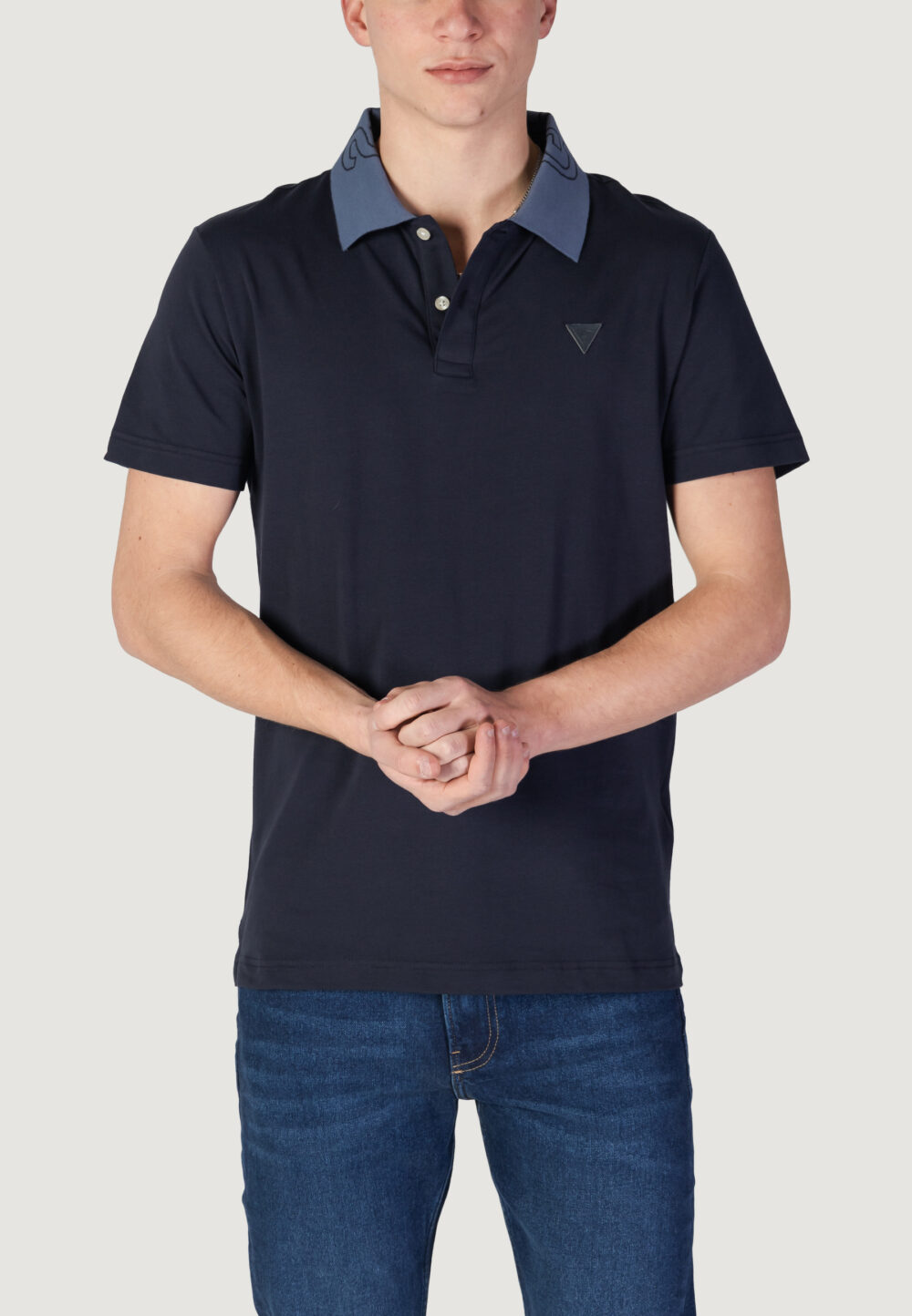 Polo manica corta Guess nolan ss Blu - Foto 1