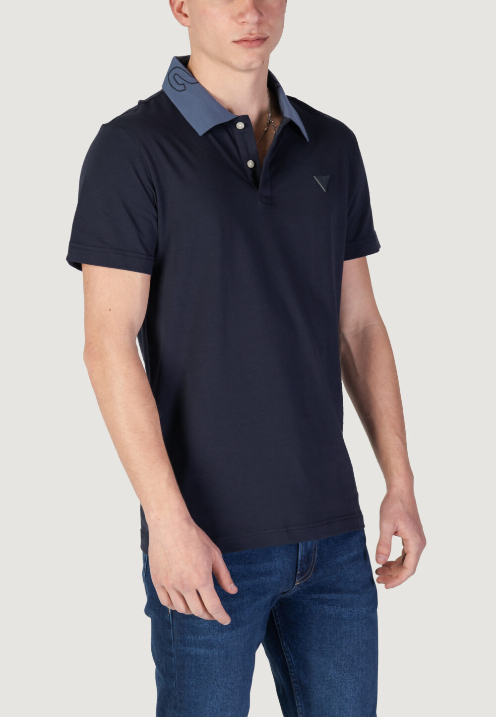 Polo manica corta Guess nolan ss Blu - Foto 3