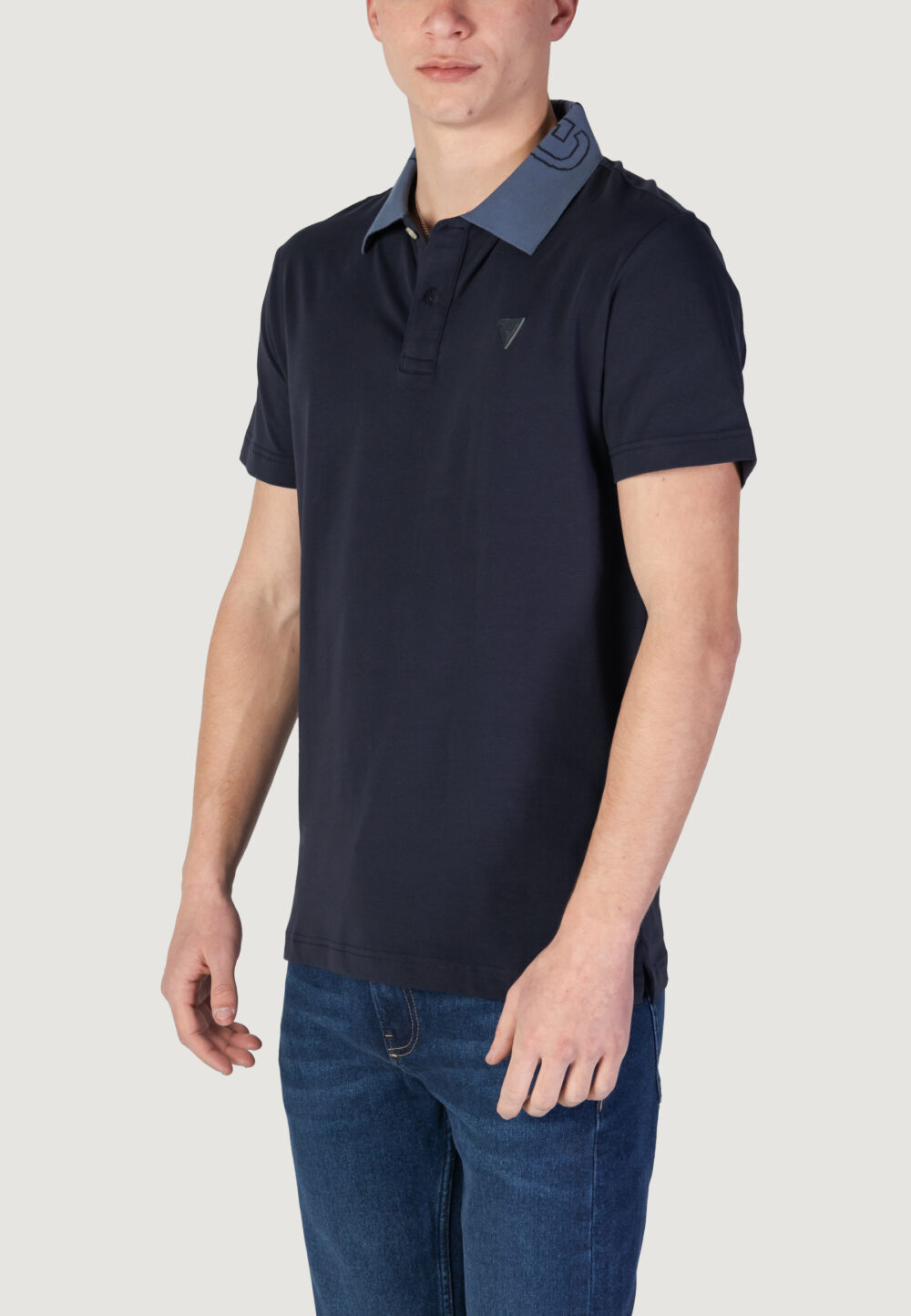 Polo manica corta Guess nolan ss Blu - Foto 4
