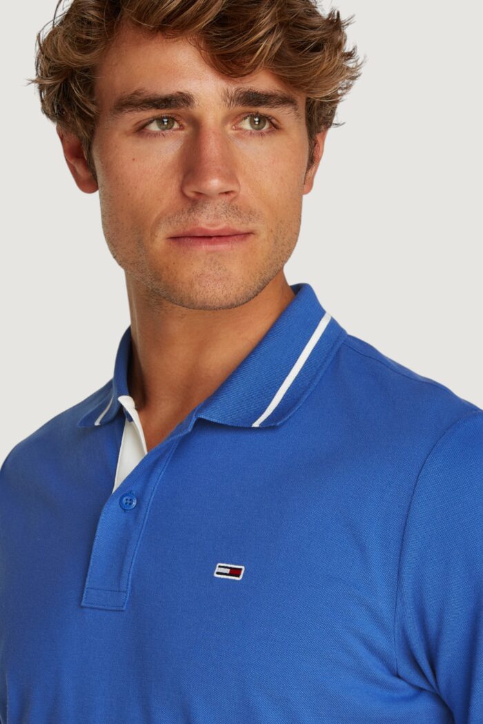 Polo manica corta Tommy Hilfiger Jeans tjm reg tipped Azzurro