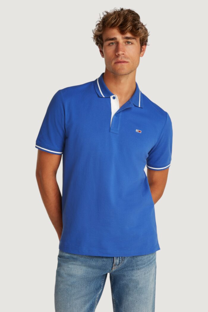 Polo manica corta Tommy Hilfiger Jeans tjm reg tipped Azzurro