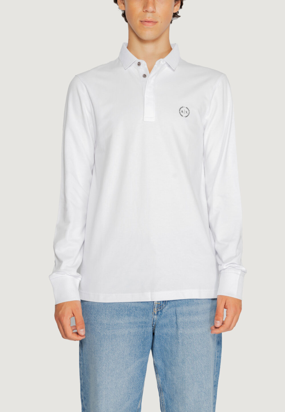 Polo manica lunga Armani Exchange Bianco - Foto 1