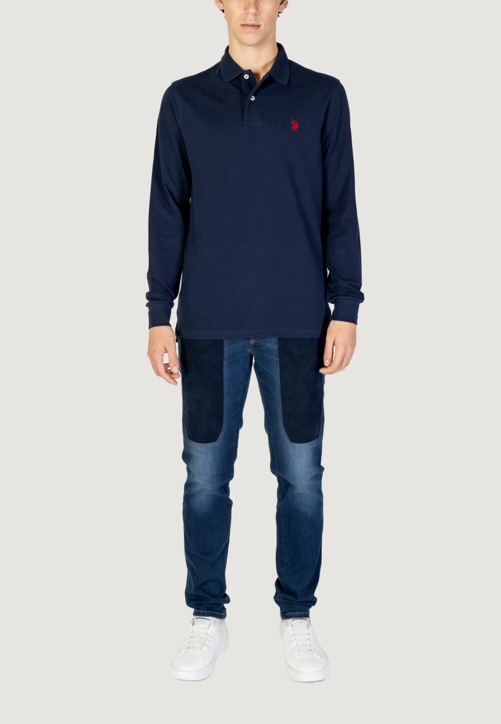 Polo manica lunga U.S. Polo Assn. must 000394 ehpd Blu - Foto 5