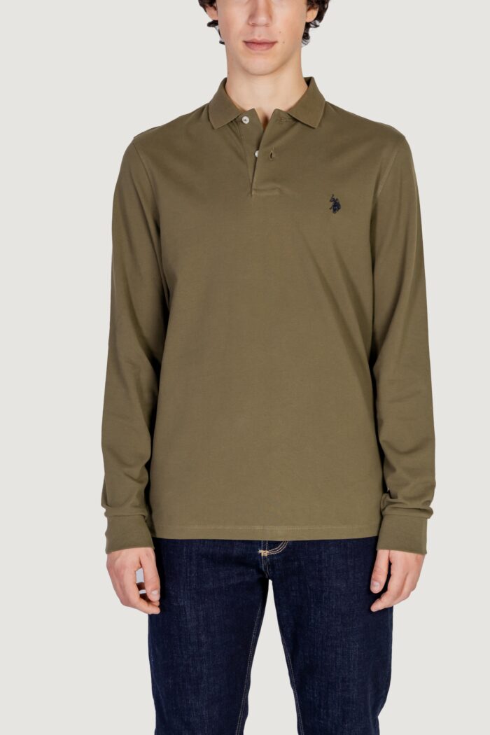 Polo manica lunga U.S. Polo Assn. must 000394 ehpd Verde Oliva