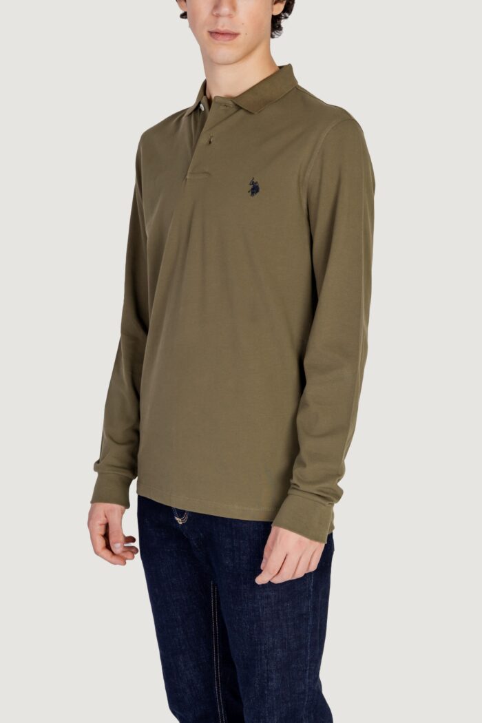 Polo manica lunga U.S. Polo Assn. must 000394 ehpd Verde Oliva