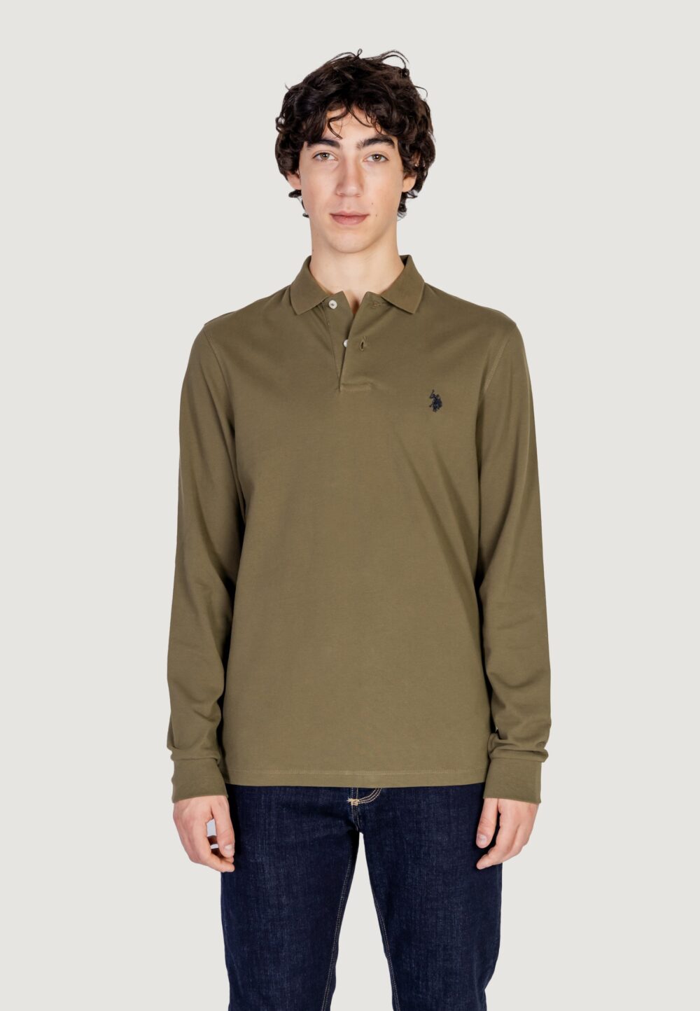 Polo manica lunga U.S. Polo Assn. must 000394 ehpd Verde Oliva - Foto 10