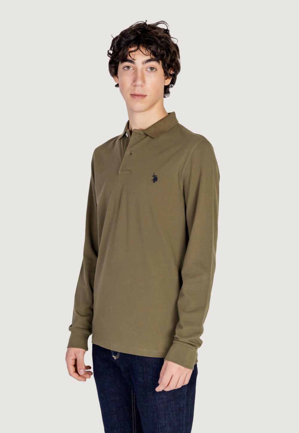 Polo manica lunga U.S. Polo Assn. must 000394 ehpd Verde Oliva - Foto 11