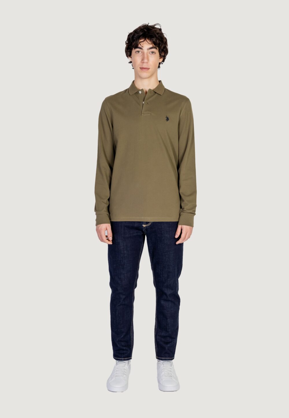 Polo manica lunga U.S. Polo Assn. must 000394 ehpd Verde Oliva - Foto 12