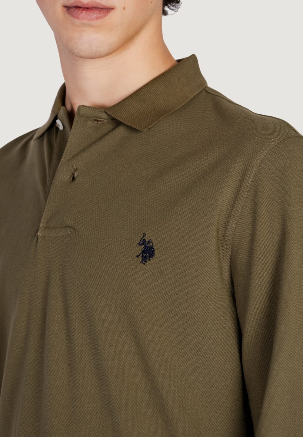 Polo manica lunga U.S. Polo Assn. must 000394 ehpd Verde Oliva - Foto 16