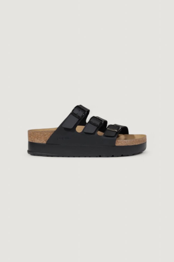 Sandali BIRKENSTOCK florida platf – imballo originale danneggiato – prodotto integro Nero