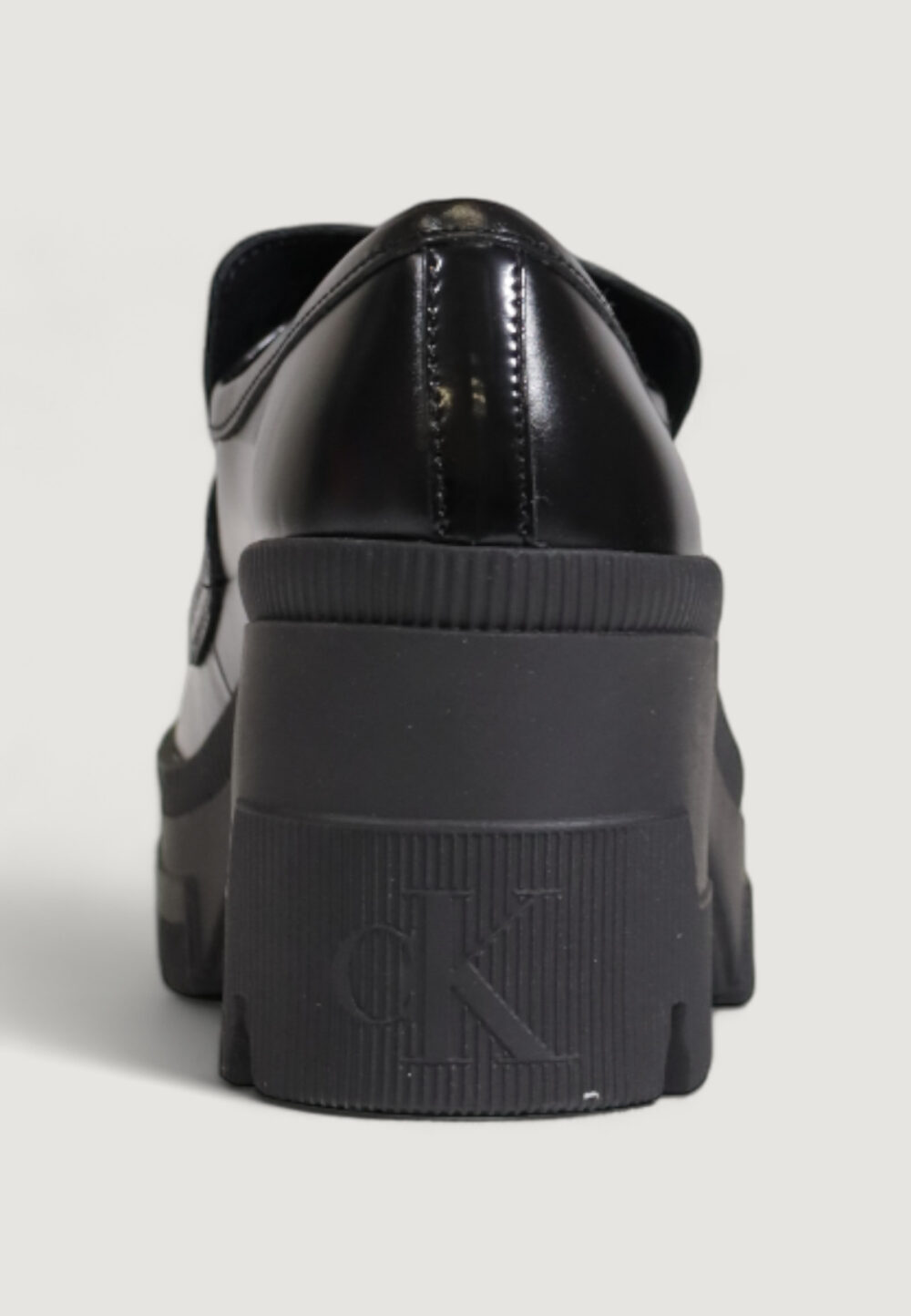 Scarpe con tacco Calvin Klein chunky heeled loafer - imballo originale danneggiato - prodotto integro Nero - Foto 4