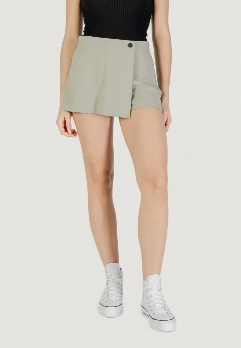 Shorts Only onlcaro hw linen bl skort cc pnt VERDE SALVIA - Foto 1