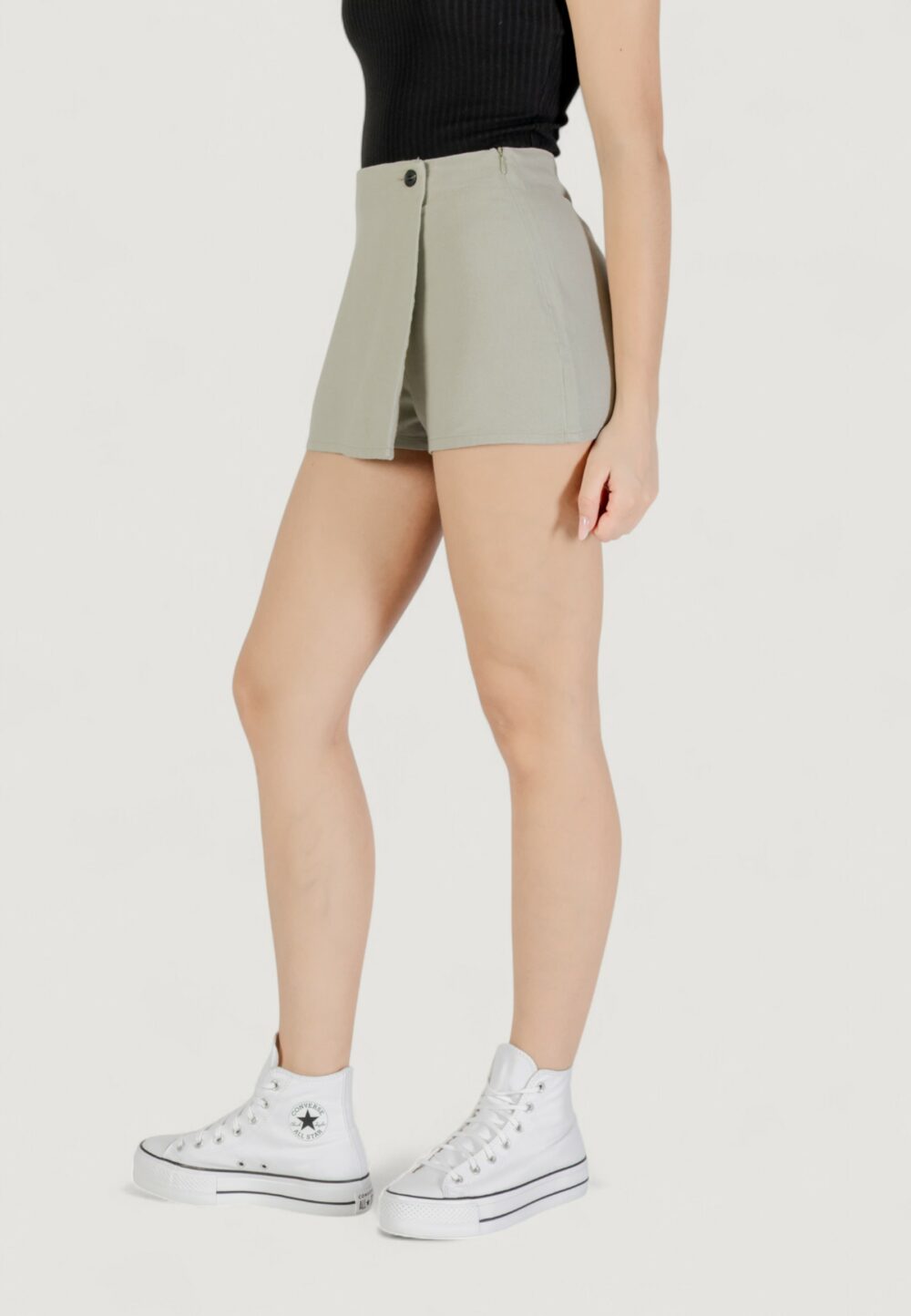 Shorts Only onlcaro hw linen bl skort cc pnt VERDE SALVIA - Foto 2