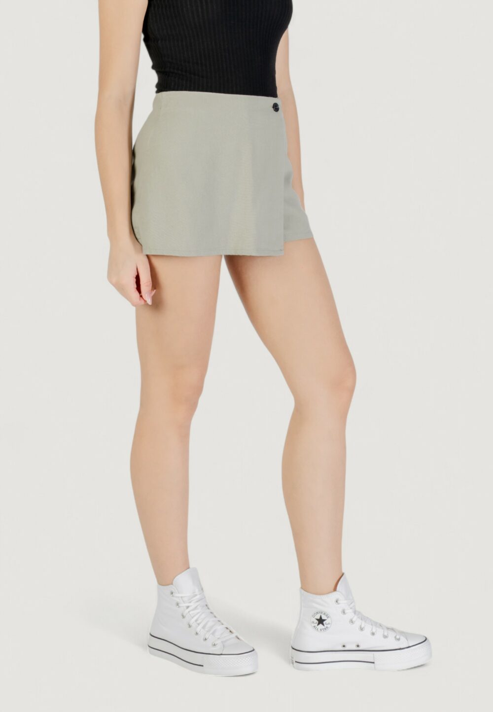 Shorts Only onlcaro hw linen bl skort cc pnt VERDE SALVIA - Foto 3