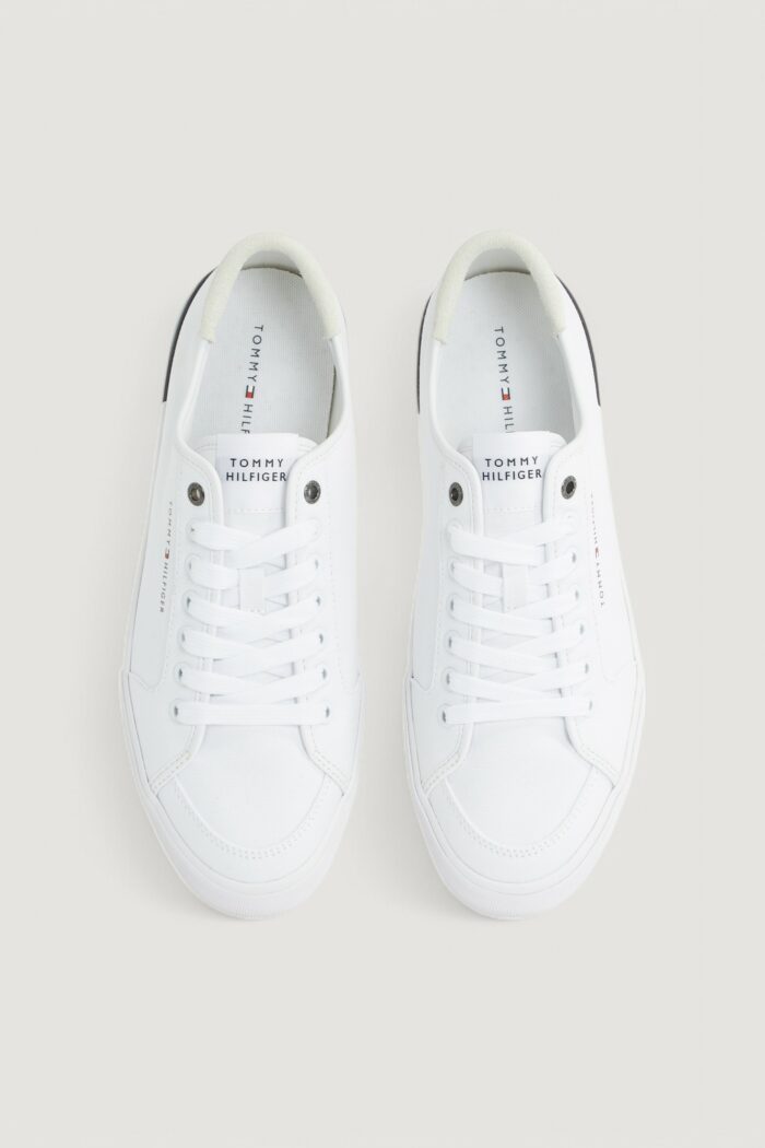 Sneakers Tommy Hilfiger core corporate vulcano – imballo originale danneggiato – prodotto integro Bianco