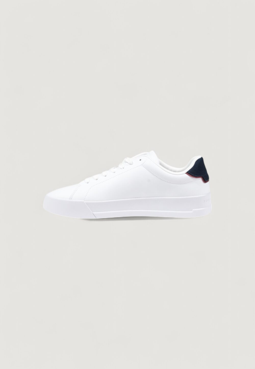 Sneakers Tommy Hilfiger th court lth detail Bianco - Foto 3