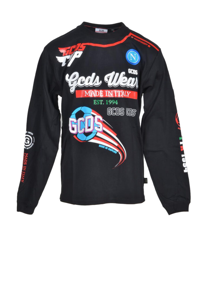 T-shirt GCDS X NAPOLI  Nero