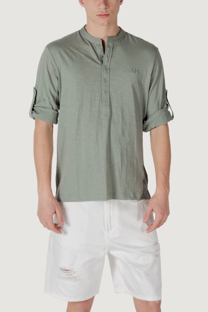 T-shirt Antony Morato regular fit with embroidered logo Verde