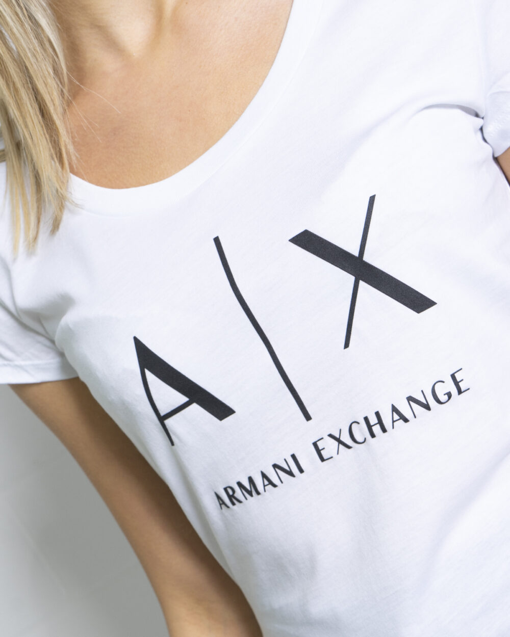 T-shirt Armani Exchange Bianco - Foto 3