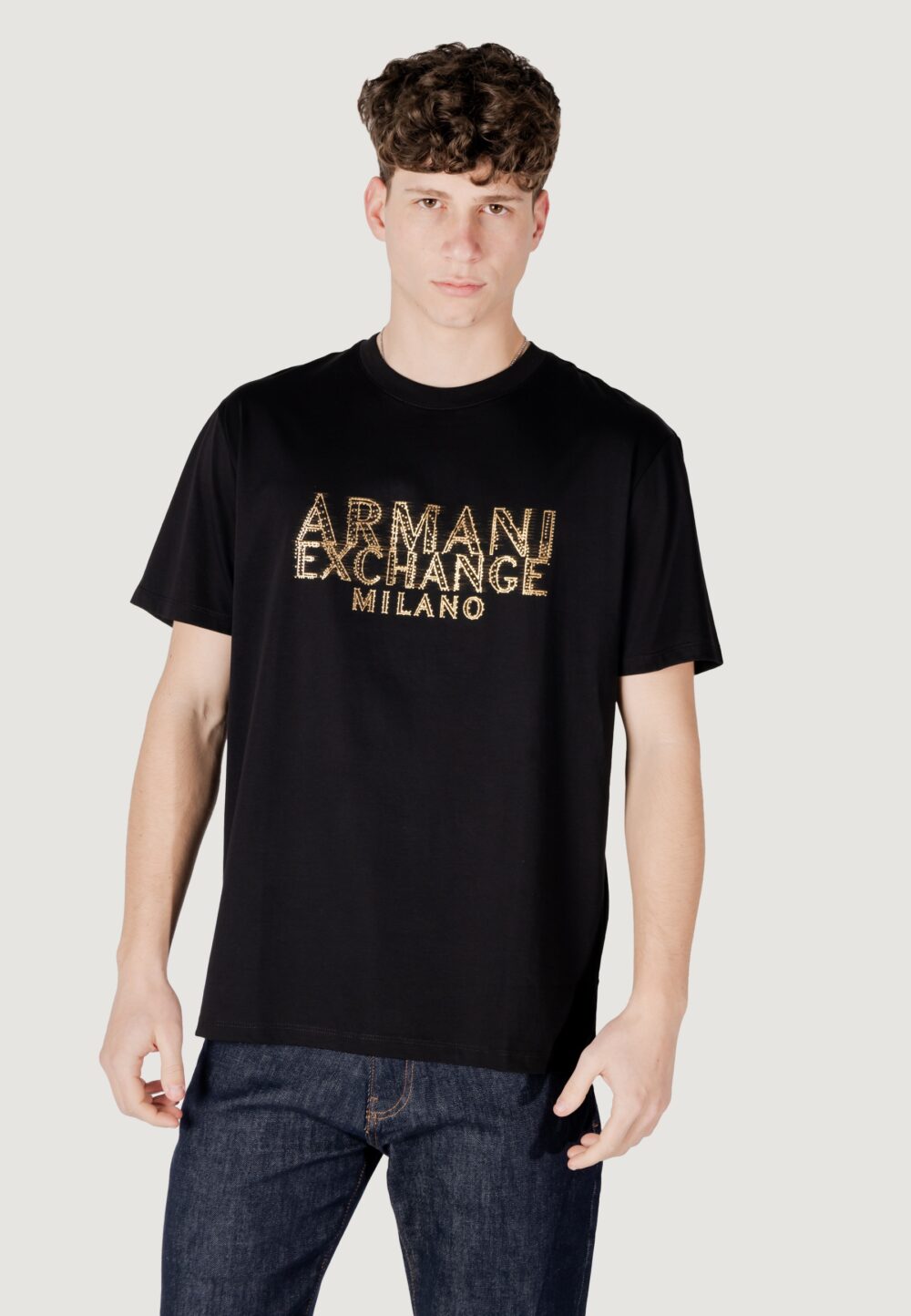T-shirt Armani Exchange Nero - Foto 6