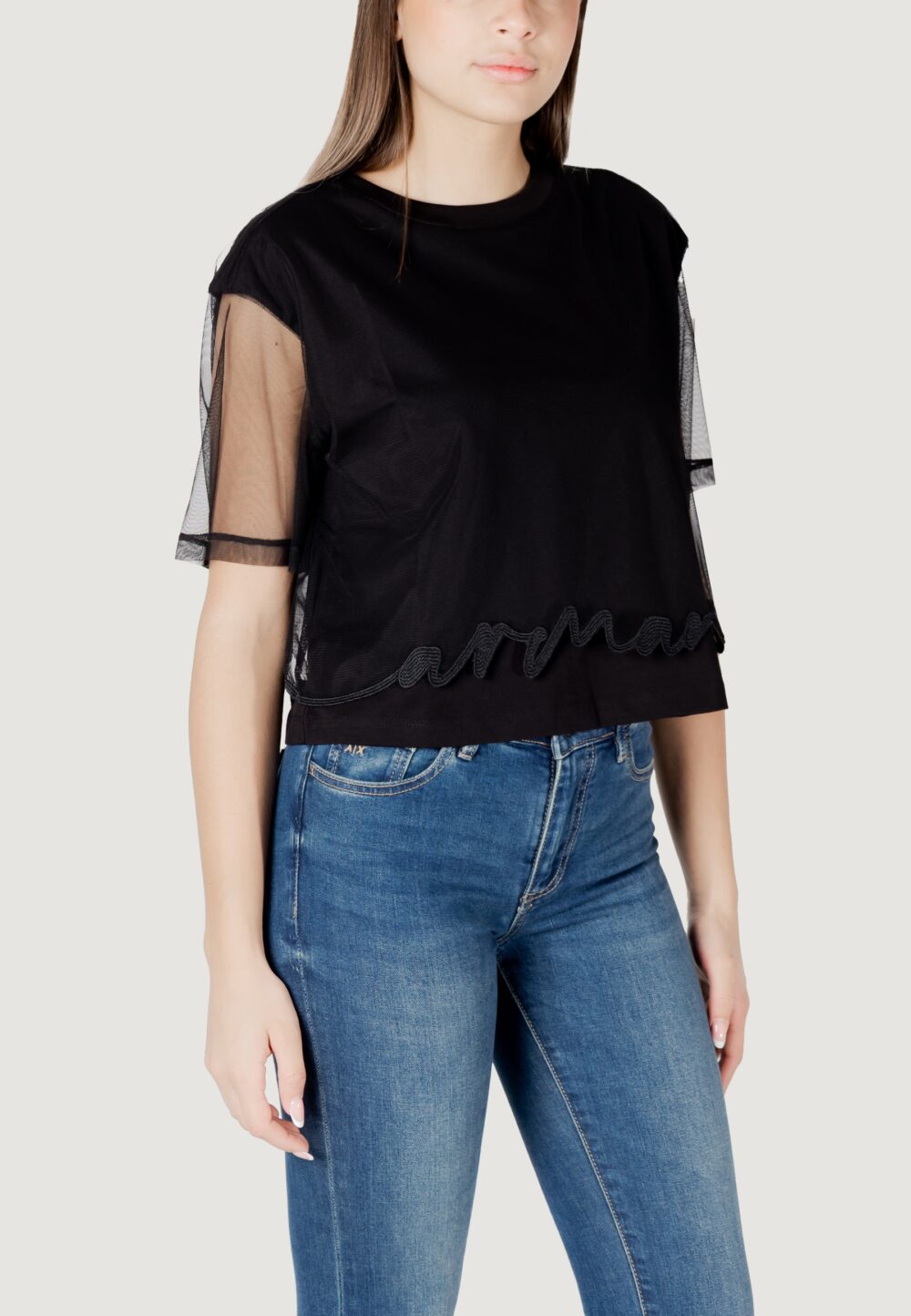 T-shirt Armani Exchange Nero - Foto 3